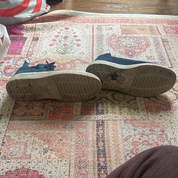 Dr martins blue suede white bottom boots size US6 - Picture 2 of 8